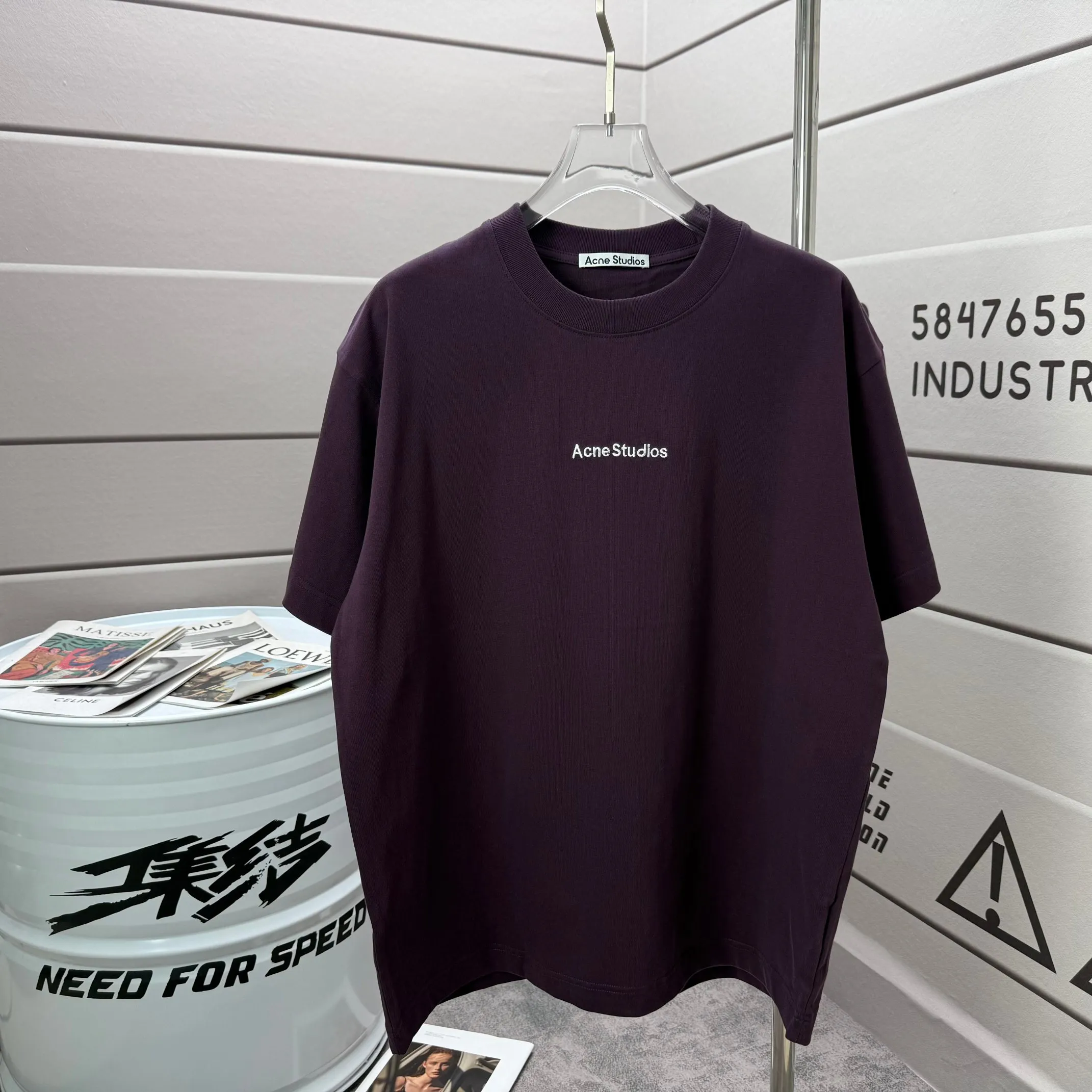 # 85 Acne studios * 2026 New Arrival tee Same Style :Black White Green Purple Size :S M L XL XXL Size： S （90-130 ） M （120-150 ） L （140-165 ） XL （160-180 ） XXL （180 ）